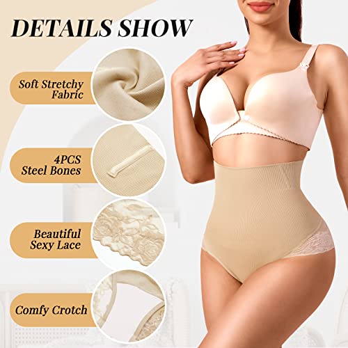 Tummy Control Underwear For Women Lace High Waisted Shaping Panties Body Shaper Seamless Slimming Shapewear Briefs #TOP3