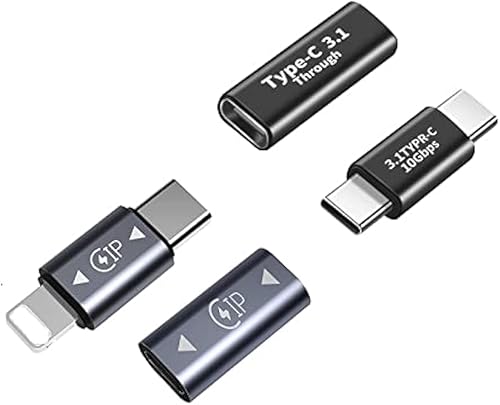 Adaptador USB C (4 piezas), soporta carga y expansión de transferencia de datos, la tasa es de hasta 10Gbps, compatible con dispositivos tipo C como