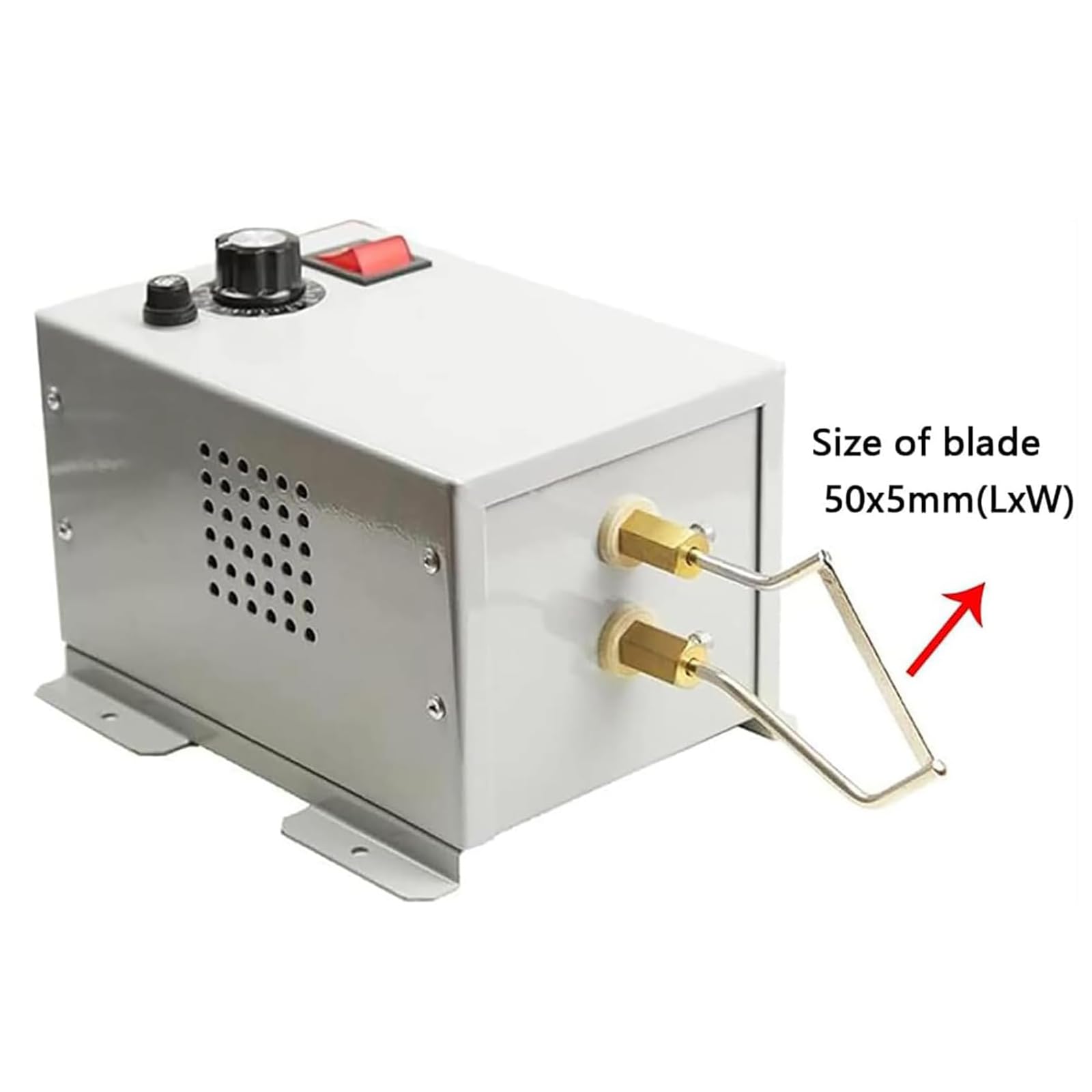 Elektrischer Seilschneider, Tisch-Heißmesser Mit 50 Mm Klingenlänge, Temperatur 0–650 °C Einstellbar, Thermoschutzfunktion, Langlebige Legierungsklinge, Für Gewebte Gürtel, Reißverschlüsse