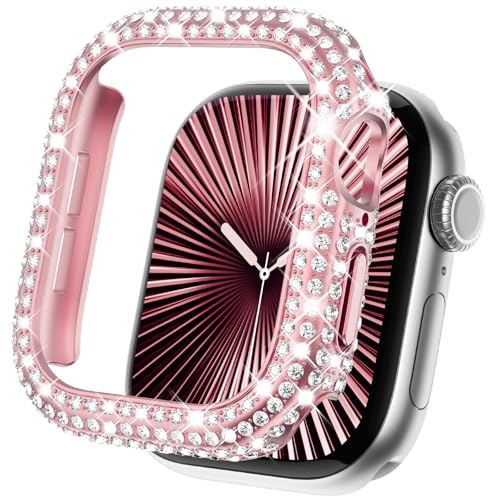 Coque Apple Watch 41mm diamant KADES rose, le bijou idéal pour vos soirées et réunions