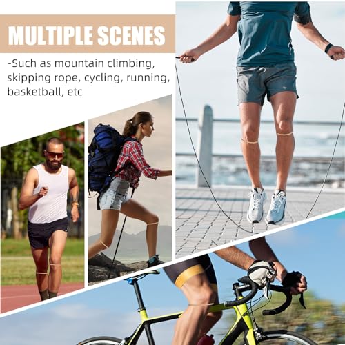 Image of Foilswirl Silicone Patella Knee Band for Basketball Patella Tendon Support Knee Pain Running Tendon Brace Support Strap(2,Nude Color,M)
