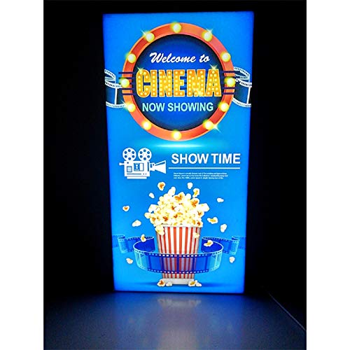 【LED2wayデザインライト】CINEMA シネマ SHOW TIME MOVIE TIME 映画 映画鑑賞 ホームプロジェクター鑑賞 ポップコーン ネオン風 レトロ 看板 インテリア 雑貨 置物◆Sサイズ◆のサムネイル