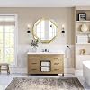 Gold Bathroom Mirror-20X20 Helicoid Wall Mirrors Decorative,Hexagon Beveled Edge Frameless Mirror for Wall Bathroom, Vanity Room, Bedroom, Living Room and Enterway