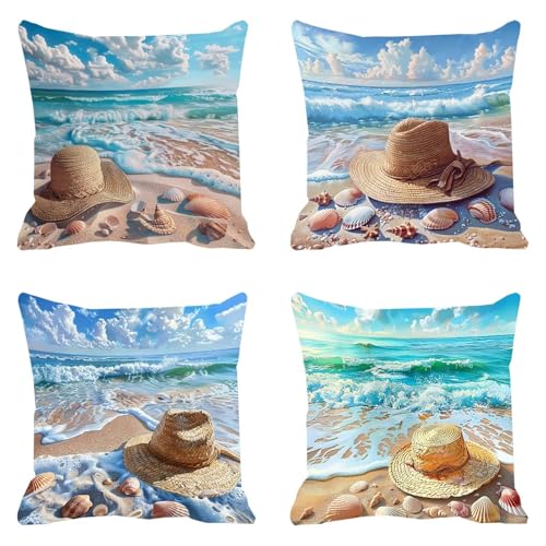 Housse de coussin imperméable 50x50 pour protéger vos coussins extérieurs bleus - 2