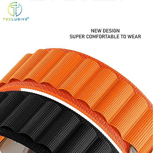 Image of T TECLUSIVE Nylon Alpine Strap Band Compatible for Galaxy Watch 6 / Watch 6 Classic /Galaxy Watch 5 Pro /Galaxy Watch 4 / Watch 4 Classic | Adjustable Cloth Band Loop with Metal Lock