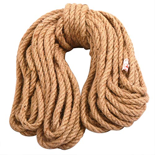Bclla Zkenshan-Natural Jute Twine 6mm 8mm 10mm Natural Jute Rope Heavy Duty Twine Hemp Cord Macrame String DIY Handmade Decoration Pet Scratching, Natural Jute Fiber (Color : 10mmx20m)