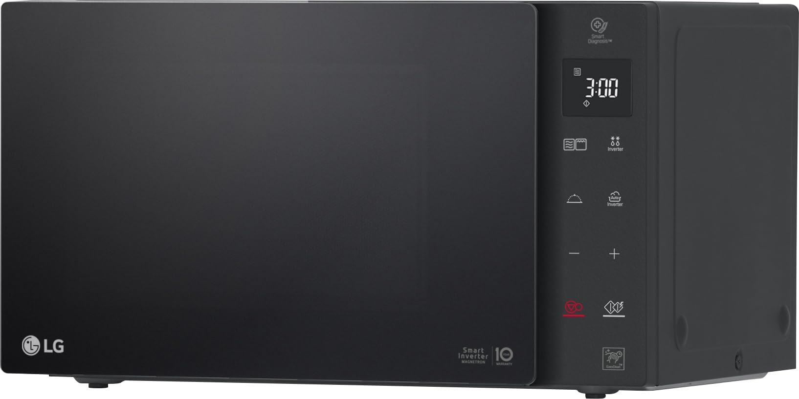 LG MH6535GDS Mikrowelle mit Grill (25 L, 1.000 W) mit Smart Inverter, Quarzgrill, Infrared Heating, EasyClean, Schwarz