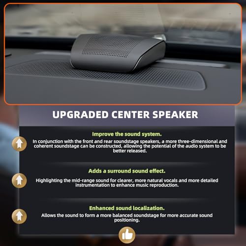 Image of Universal Car Center Channel Speaker - High Performance Surround Sound System, Surface Mount Mid-Dash Audio for All Vehicles, Easy No-Cut Installation, Sleek Design (Fits Trucks /SUVs /Sedans)