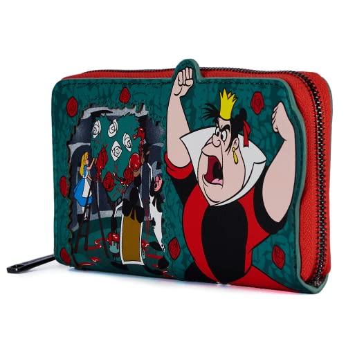 Alice In Wonderland Queen Of Hearts Villains Scene Zip Around Wallet #TOP3