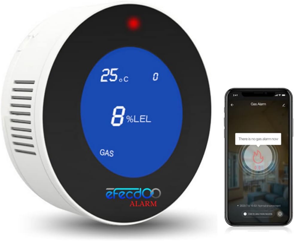 Natural Gas Detector Alarm,WIFI Smart App, UL 1484 Standards Propane