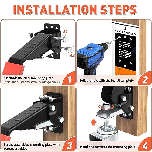 Revolutionize Your Workspace with SPACEKEEPER Workbench Casters: Heavy Duty, Smooth, Easy