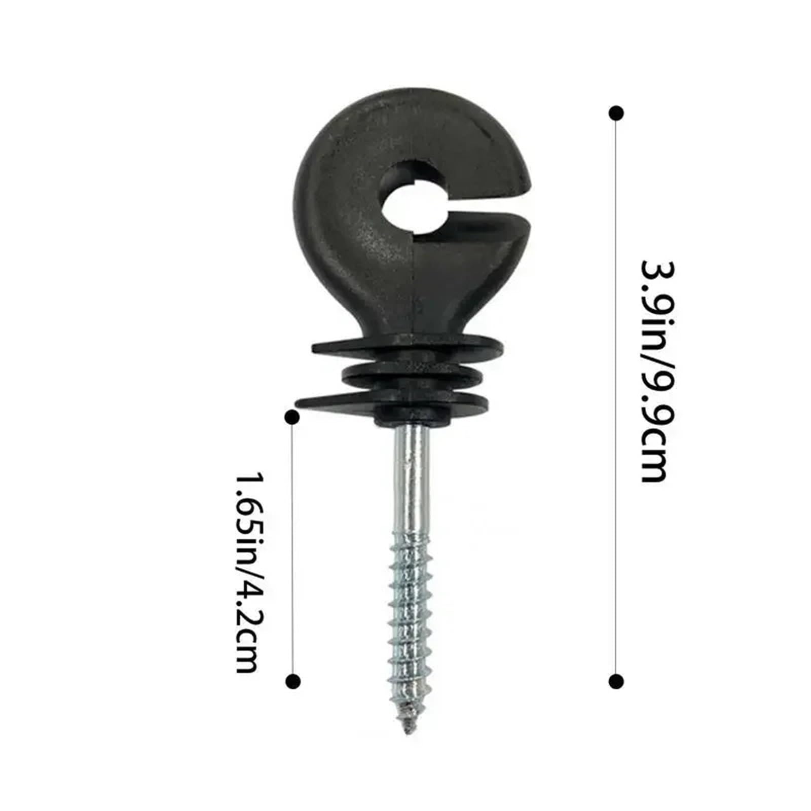 Anillo Aislador Aisladores Aislador de anillo compensado for valla eléctrica, poste madera, tornillo cercado, cinta , alambre, edificios jardín seguros(50pcs black)