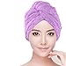 Produktbild SwirlColor Süße Typ trockenes Haar Cap Mikrofaser Soft Tuch Bad Kopf-Verpackung Turban (Lila)