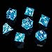 DND Dice Set Polyhedral Dice Set,Role Playing Dice for Dungeons and Dragons Dice with Sharp Edges and Glitter Inclusions.(Red-Blue)