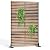 Outdoor Privacy Screen Metal Privacy Screen 72" H×47" W Freestanding Metal Privacy Screen for Patio Deck Yard, Decorative Privacy Screen Privacy Fence Panels (Natural Wood Pattern-Light Brown)