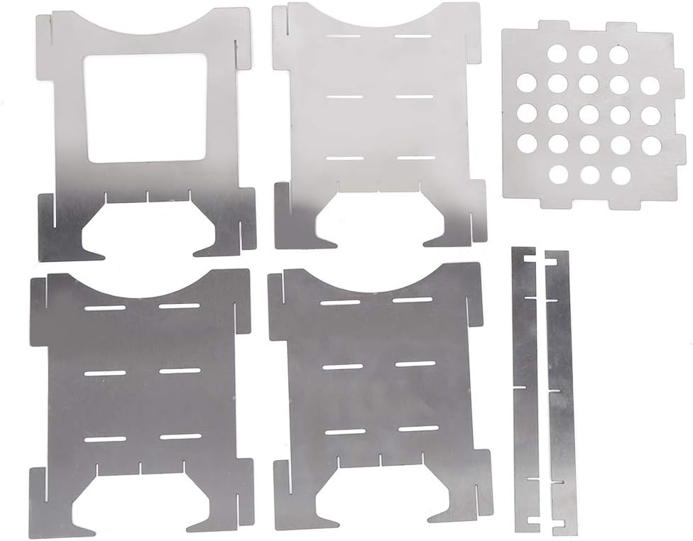 Camping Wood Stove, Portable Camping Wood Stove, Backpacking Stove, Stainless Steel Folding Wood Burning Stove Mini Cooker, Backpacking Camping Stoves And Grills