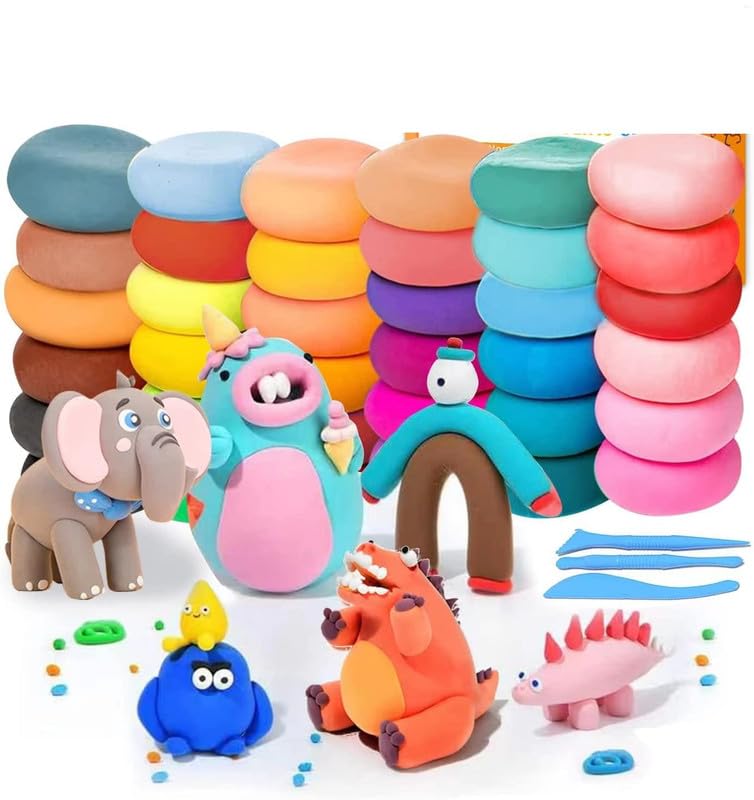 Eclet (Pack of 12) Air Dry Clay, Colorful Children Soft Clay, Creative Art Crafts, Gifts for Kids-Multi Color. Non-Toxic Modeling Magic Fluffy Foam Bouncing Clay Putty Kit for Kids with Tools .146 (B0CJ7C2CT5) Amazon Price History, Amazon Price Tracker