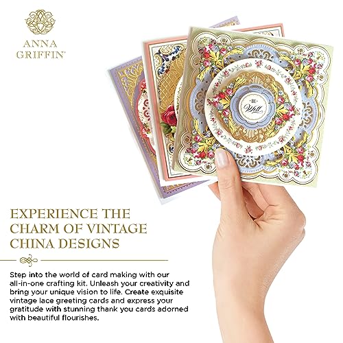 Anna Griffin China Cabinet School Supplies Craft Box - Graduation Card, Thank You Card, Birthday Card Making Supplies For Adults - Homemade Card Making Kits For Adults - Makes 20 Finished Cards #TOP4