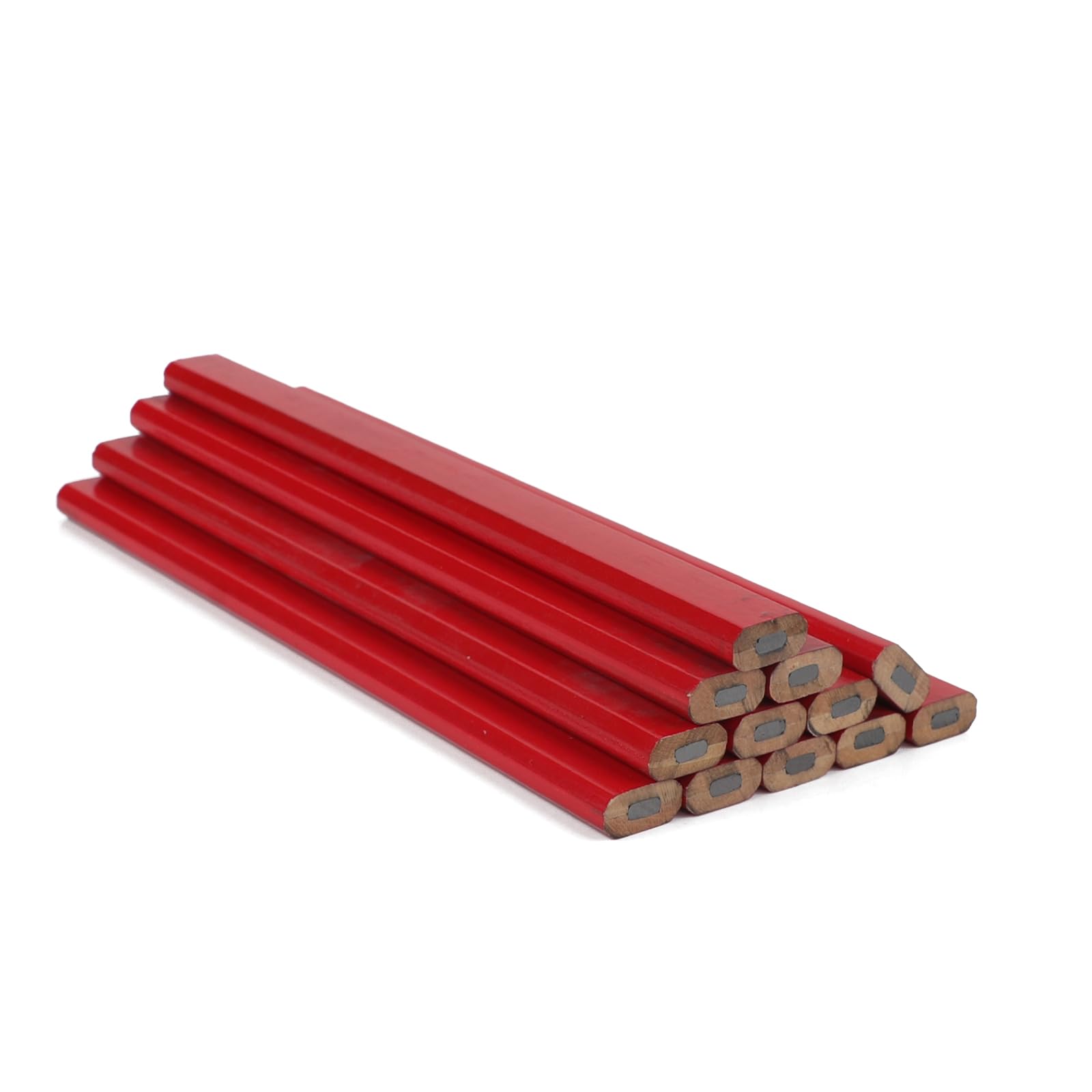 Amazon | 大工用鉛筆 hb 12本セット 赤鉛筆 木工鉛筆 線引き