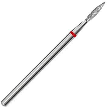 Cuticle Nail Drill Bit, Professional Russian Manicure Drill Bits, Safety Diamond Bit, Under Nail Cleaner Cuticle Remover Nail Prepare, Nail Supplies for Nail Techs Small Flame Shaped-F