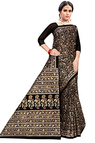 Image of TAMAIRA FASHION Mulmul Pure Cotton Saree For Woman Kalamkari Printed|Office Wear Daily Wear Sarees For Women Without Blouse Piece (Available in 9 Colours)
