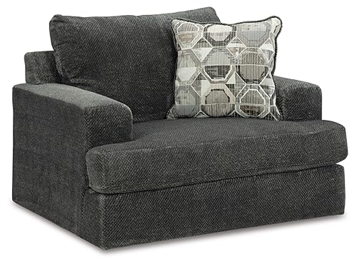 Signature Design by Ashley Karinne Modern Upholstered Oversized Chair, Gray
