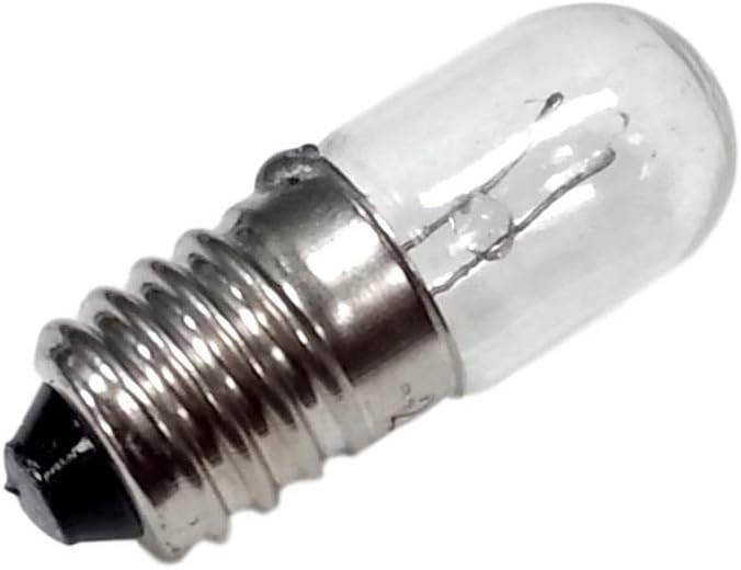 Pack of 10 E10 Miniature Screw Base Light Bulbs, 3.8V / 0.2A Bullet Style, Incandescent