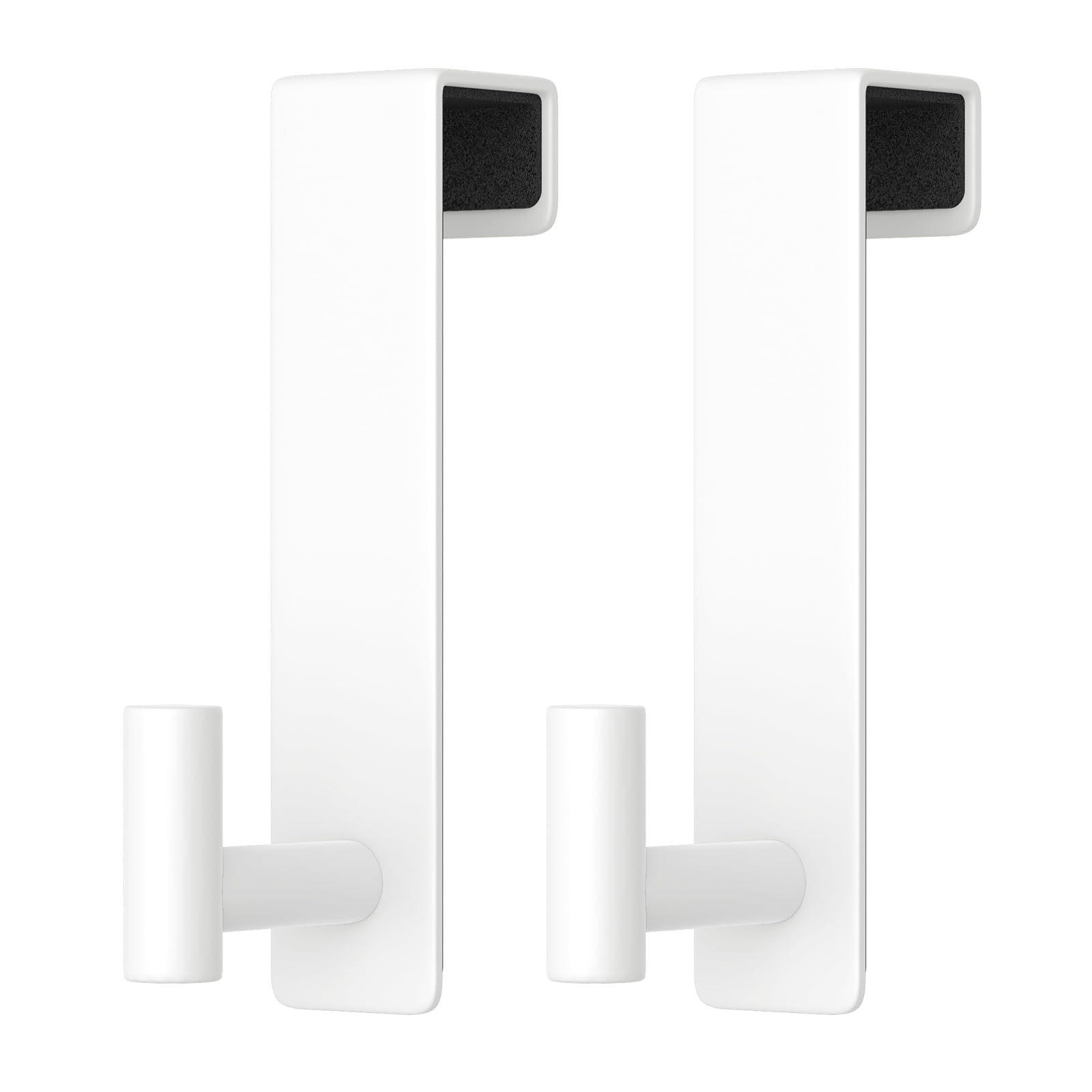 Photo 1 of PMMASTO 2-Pack Over The Door Hooks - Rustproof Stainless Steel Door Hangers for 1-3/4 Inch Doors, Non-Marking and Tool-Free Easy Install?? (White, T Shape-Fits 1-3/4" Thick Door)