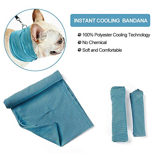 Festnight DogLemi Dog Pet Cooling Dog Collar Gelo De Refrigeração Bandanas Bandana De Gelo Toalha pa