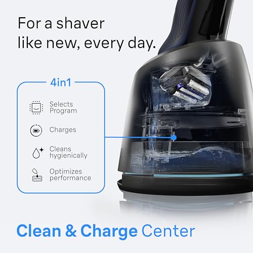 Braun Series 6 Electric Shaver for Men, Wet & Dry Foil Razor, 4-in-1 SmartCare Clean & Charge Center, Precision Trimmer Attachment, Replacement Shaver Head, Travel Case, Dark Blue 6177ps - image 7