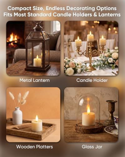 Image of BEICHI 12Pack Rechargeable Tea Lights with Remote Timer,White Charging Base