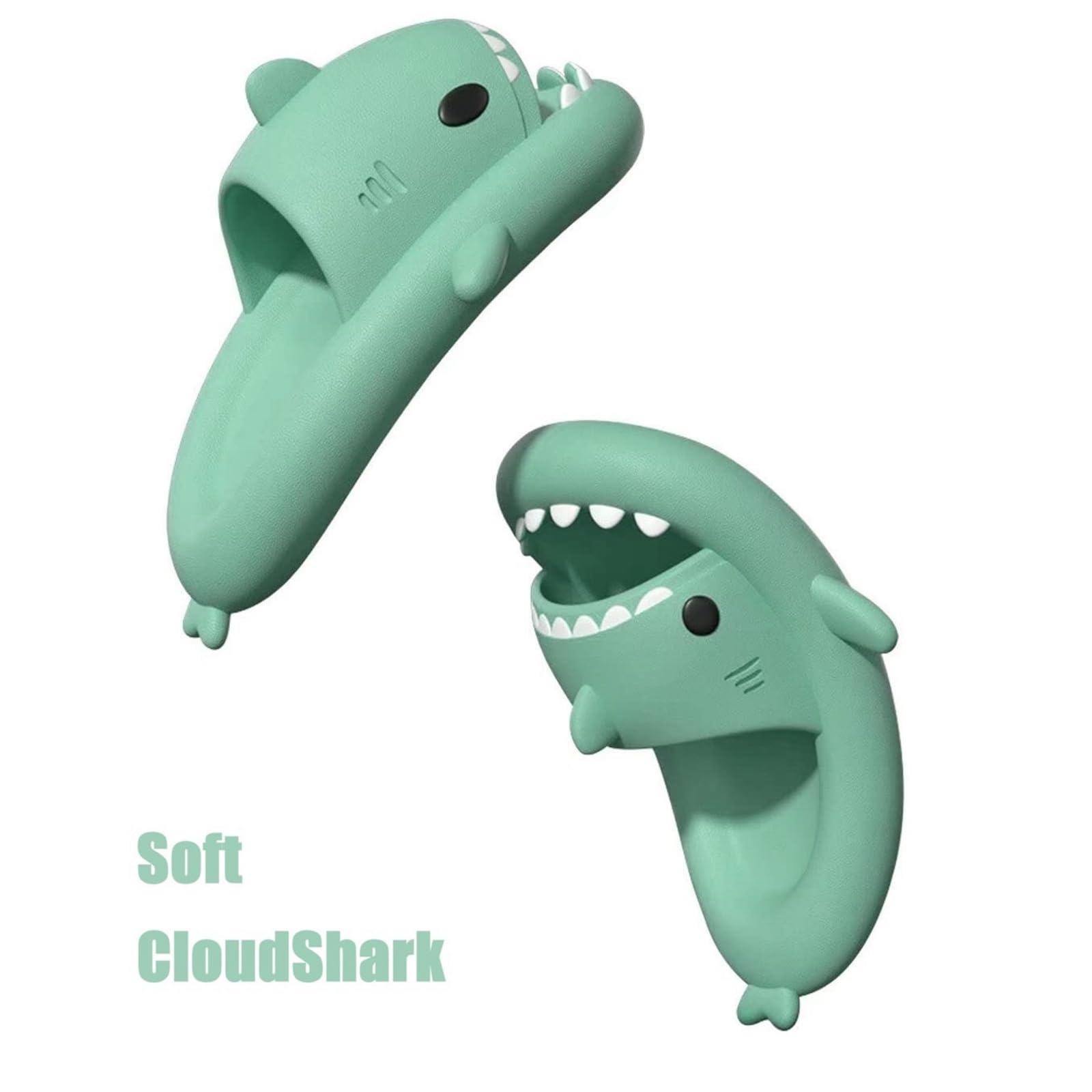IDEINER Ciabatte Squalo Donna Uomo Nuvola Squali Pantofole Comode Sharky Scarpe Gomma Cloud Shark Slides Slippers Unisex Adulti Taglia EU 36-47