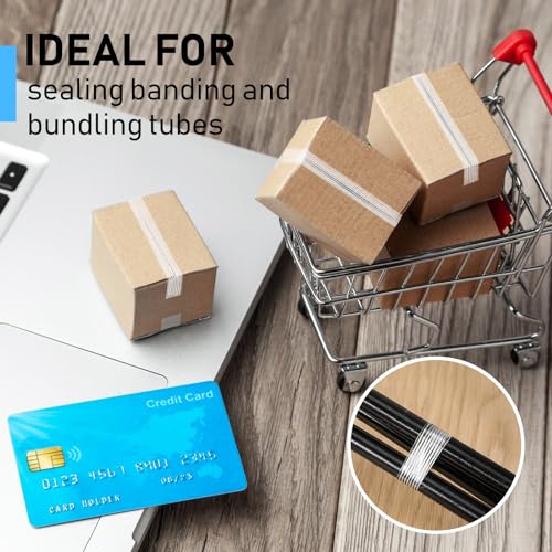 Image of Treela 20 Rolls 1 /2 Inch x 60 Yards Filament Strapping Tape Transparent Reinforced Fiberglass 5.5 Mil Heavy Duty Packing Shipping Tape for Sealing Binding Fixing