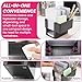 2Pcs Black TCG Toploader & Penny Sleeve Station, Dual Dispenser Each Holds 400 Penny Sleeves & 100 Top Loaders for Card Storage, Trading Card Holder with Exclusive Storage, All-in-One Storage.