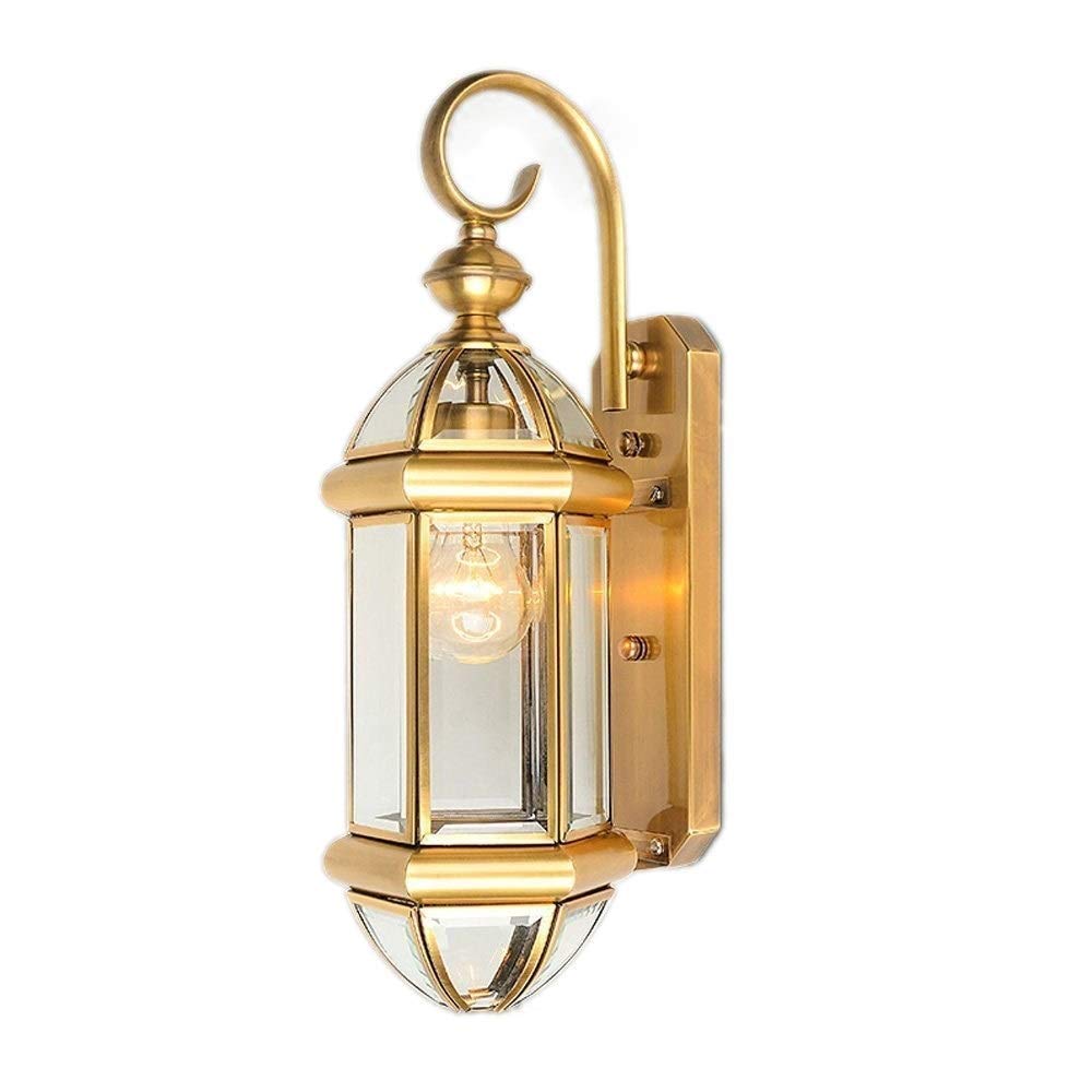 Lumière murale de jardin en cuivre rétro IP54 pour intérieur et balcon