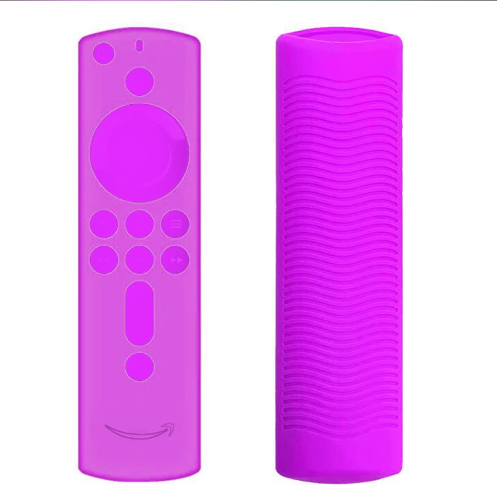 Funda Protectora de Silicona Brillante para TV Stick 4K / TV (3.ª generación) / TV Cube de 5,9 Pulgadas Reemplazo del Control Remoto por Voz para Evitar
