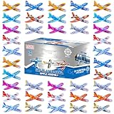 LUCKY GUESS Foam Gliders Planes Toys, Paper Airplane, Assorted Colors, Easy Assembly, Perfect for Party Favors & Classroom Prizes, Outdoor Flying Toys for Kids Boys and Girls (50 Pcs Foam Airplane)