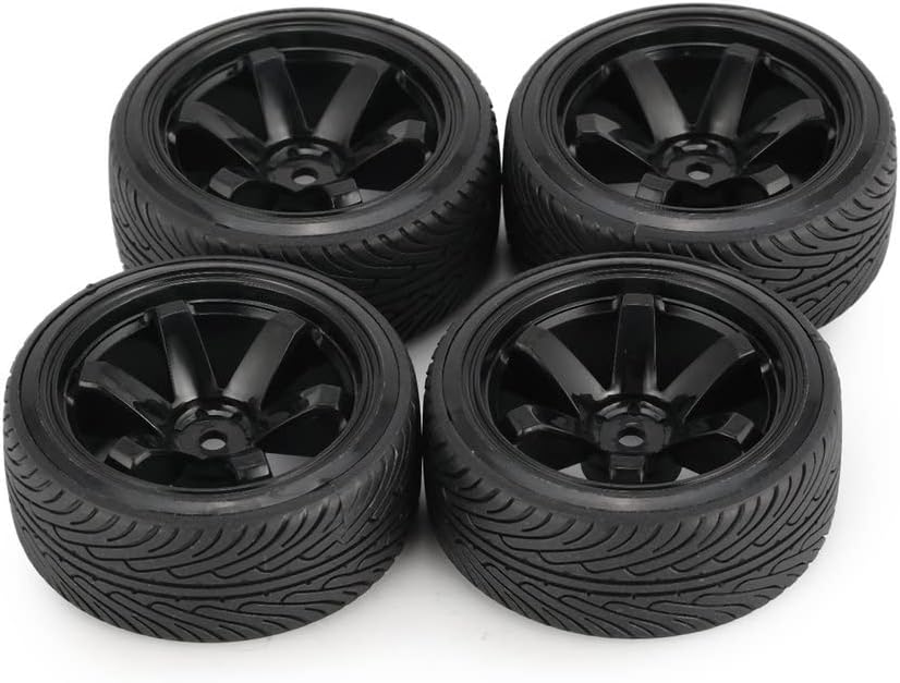 Tsolay AUSTAR AX 4pcs 64mm Hard Plastic Rim Tyre Tire Wheel for 1/10 RC Drift Car Model for HSP for HPI Component Spare Parts Modification Accessories
