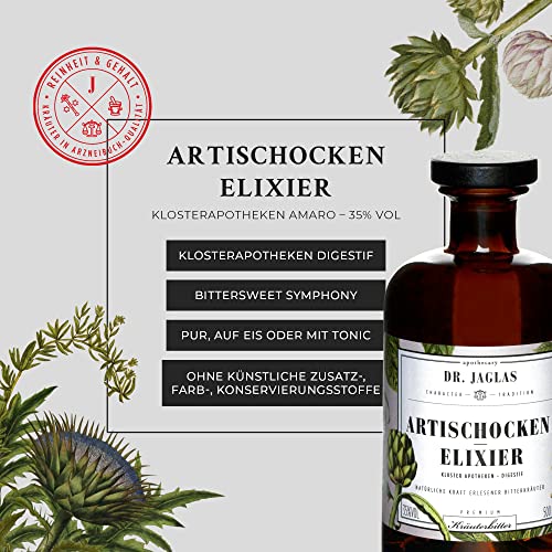 Dr. Jaglas Artischocken Elixier Kräuterlikör | Artischockenblätter Kräuterbitter Artischocke | Bitter Schnaps Spirituose… – Bild 4