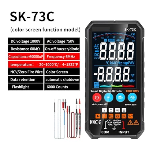 Multimètre de diode et capacité SK-73C avec écran numérique
