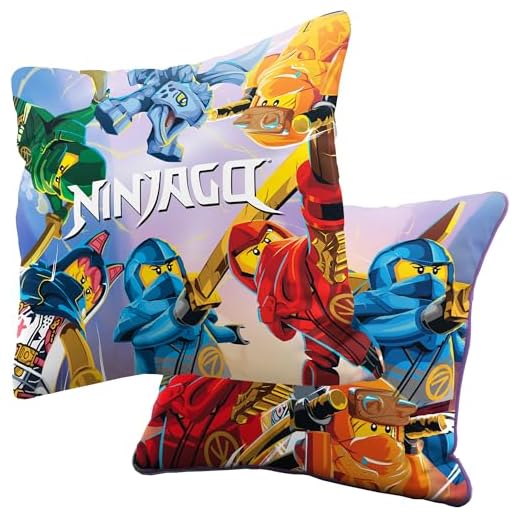 Großes Lego Ninjago Kissen Fire 40 cm 40 cm Dekokissen Kuschelkissen Auto-Kissen Autokuschelkissen Zierkissen Schmusekissen Kopfkissen Cole Jay Kai Lloyd Zane Nya Misako Sensei Wu zur Bettwäsche