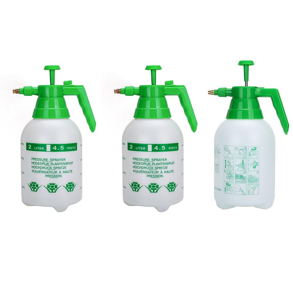 3 Pack 2L Garten Drucksprüher Handpumpe Pflanzensprühflasche