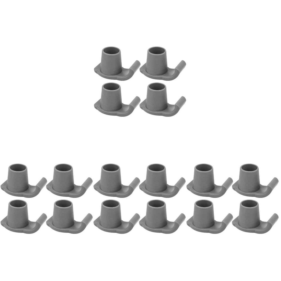 16 Piezas Deslizadores Antideslizantes para Andador, 1-1/8 Pulgadas, PP Tpr