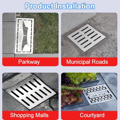 Grille de drainage extérieure pour éviter l'eau stagnante du sol - 8