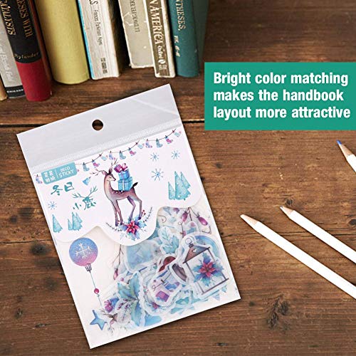 Adesivo de decoração de cores brilhantes DIY adesivo de diário adesivo de scrapbooking 40 peças para