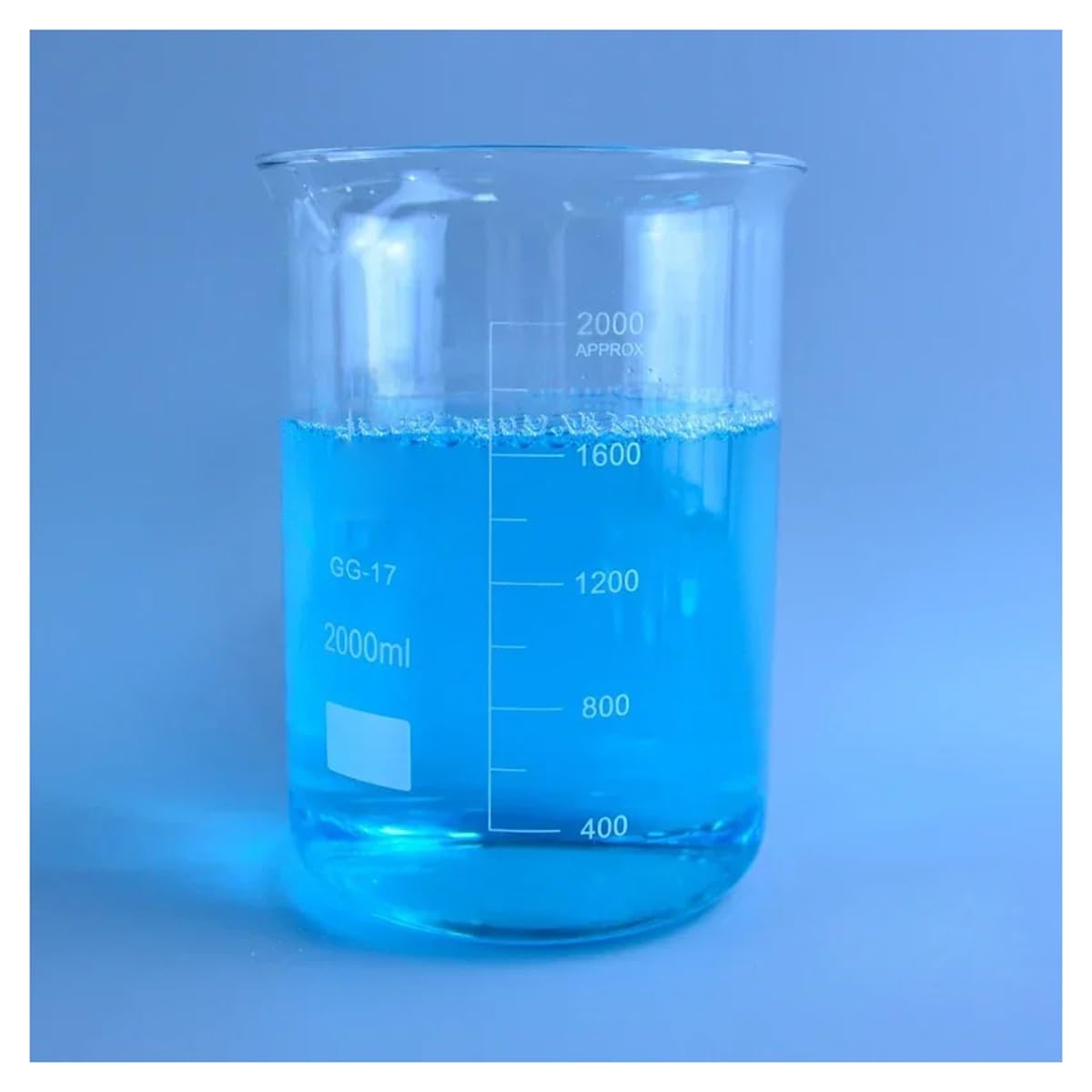 Vetreria da laboratorio Becher in vetro da 2000 ml, becher in vetro borosilicato trasparente, ispessito, con beccuccio E