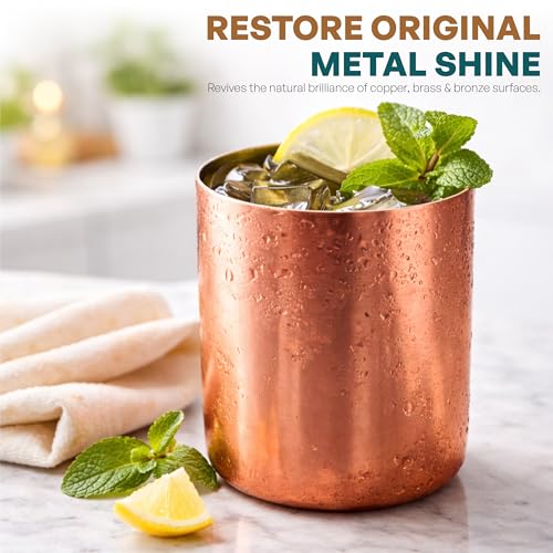 Image of Copper, Bronze & Brass Cleaner Liquid | 200 ML | Removes Tarnish & Restores Shine | Zero Scratches | Non-Toxic Formula | Suitable for Drinkware, Cookware, Idols & Diyas