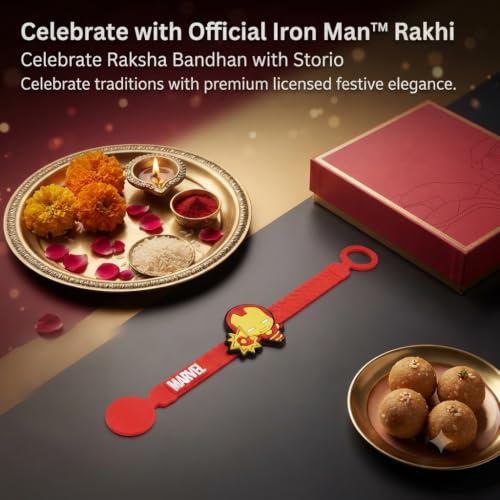 Image of Marvel Iron Man Silicone Band Rakhi | Officially Licensed | Rakhi for Boys, Bhaiya, Bhai | Raksha Bandhan Gift
