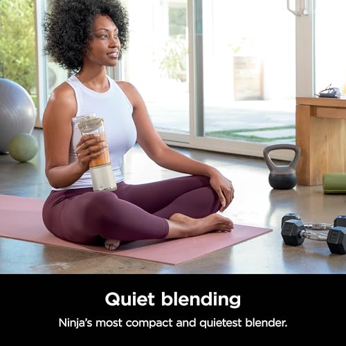 Image of Ninja Blast Portable Blender, Cordless,18oz Vessel, Sand, BC151CS