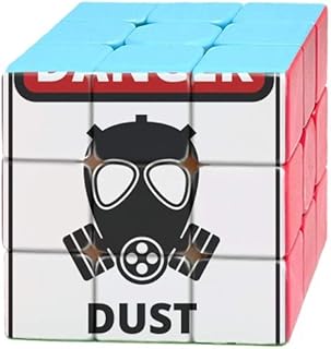 Danger Symbol Dust Hazard Warning Signs Magic Cube Puzzle 3x3 Toy Game Play
